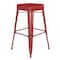 Flash Furniture 30" Red Metal Stool-Red Poly Seat CH-31320-30-RED-PL2R-GG - alternate 6